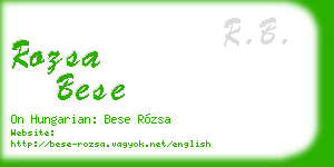 rozsa bese business card